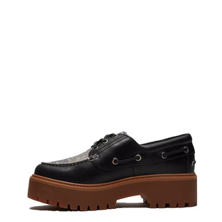Timberland Womens Stone Street Platform Boat Shoe Black - Parasol Store