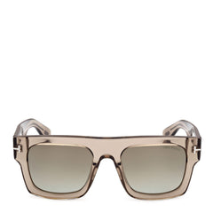 Tom Ford Fausto Sunglasses FT0711 47Q 53 Light Brown - Parasol Store