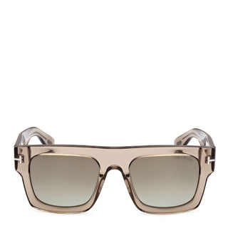 Tom Ford Fausto Sunglasses FT0711 47Q 53 Light Brown - Parasol Store
