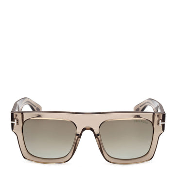 Tom Ford Fausto Sunglasses FT0711 47Q 53 Light Brown - Parasol Store