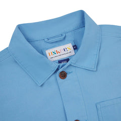 Uskees 3001 Buttoned Overshirt Powder Blue - Parasol Store