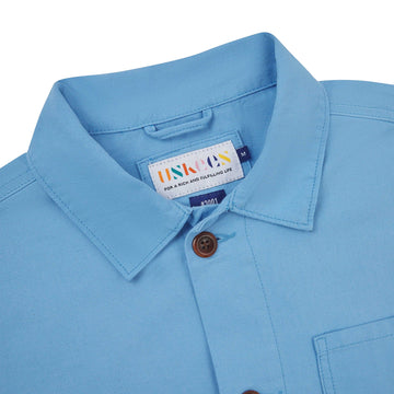 Uskees 3001 Buttoned Overshirt Powder Blue - Parasol Store
