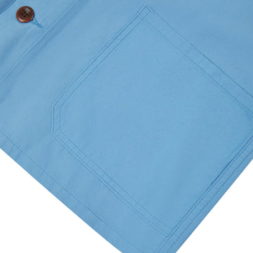 Uskees 3001 Buttoned Overshirt Powder Blue - Parasol Store