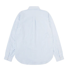 Uskees 6013 Long-sleeve Oxford Shirt Baby Blue Pinstripe - Parasol Store