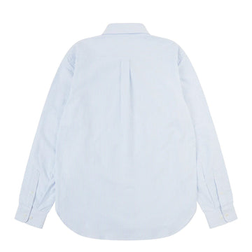 Uskees 6013 Long-sleeve Oxford Shirt Baby Blue Pinstripe - Parasol Store