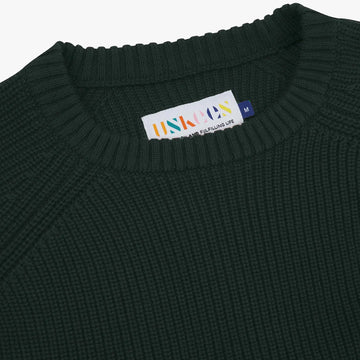 Uskees 7013 Crew Knit Jumper Epsom Downs Green