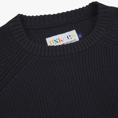 Uskees 7013 Crew Knit Jumper Midnight Blue