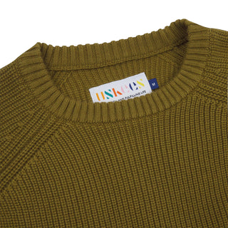 Uskees 7013 Crew Knit Jumper Woodland Green - Parasol Store