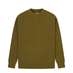 Uskees 7013 Crew Knit Jumper Woodland Green - Parasol Store