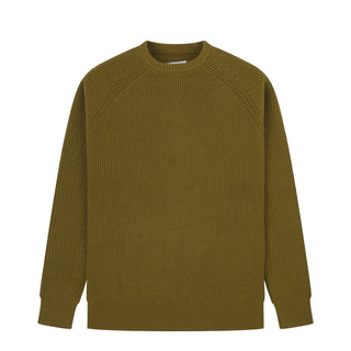 Uskees 7013 Crew Knit Jumper Woodland Green - Parasol Store