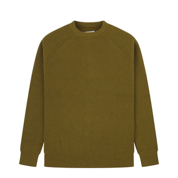 Uskees 7013 Crew Knit Jumper Woodland Green - Parasol Store