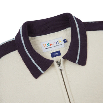 Uskees 7015 Racquet Club Track Top Cream - Parasol Store