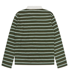 Uskees 7025 Stanage Scrum Jersey L/S Polo Shirt Hallam Green Stripe