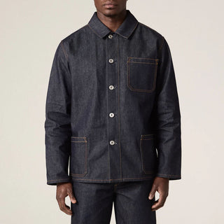 Uskees Denim Buttoned Overshirt Raw Orta Denim - Parasol Store