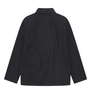 Uskees Denim Buttoned Overshirt Raw Orta Denim