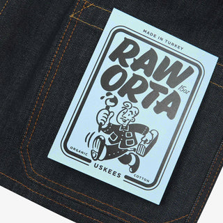 Uskees Denim Buttoned Overshirt Raw Orta Denim - Parasol Store