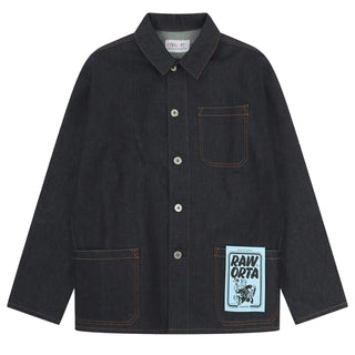 Uskees Denim Buttoned Overshirt Raw Orta Denim - Parasol Store