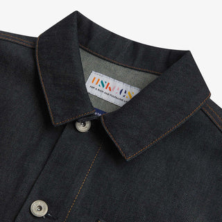 Uskees Denim Buttoned Overshirt Raw Orta Denim - Parasol Store