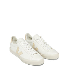 Veja Womens Campo Chromefree Leather Trainer Extra-White Almond - Parasol Store