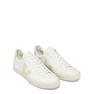 Veja Womens Campo Chromefree Leather Trainer Extra-White Almond - Parasol Store