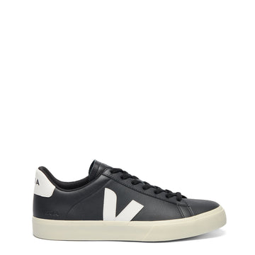 Veja Womens Campo Leather Trainer Black White - Parasol Store