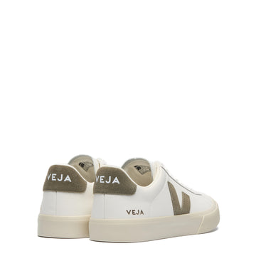 Veja Womens Campo Leather Trainer Extra-White Kaki - Parasol Store