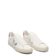 Veja Womens Campo Leather White Silver Ultraviolet - Parasol Store