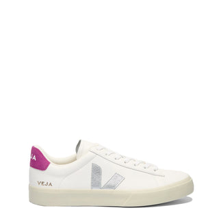 Veja Womens Campo Leather White Silver Ultraviolet