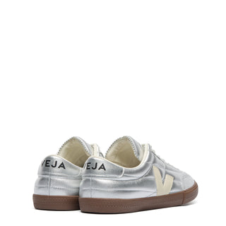 Veja Womens Panenka Leather Silver Pierre Bark - Parasol Store