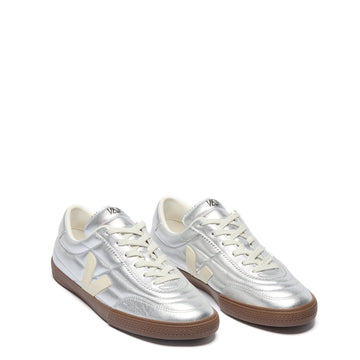 Veja Womens Panenka Leather Silver Pierre Bark - Parasol Store