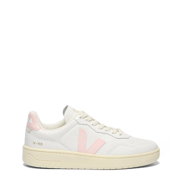 Veja Womens V-90 Leather White Petale - Parasol Store