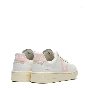 Veja Womens V-90 Leather White Petale - Parasol Store
