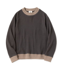 Jackman Waffle Mid-Neck Ink Black / Sepia - Parasol Store