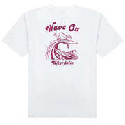 Hikerdelic Wave On SS T-shirt White - Parasol Store