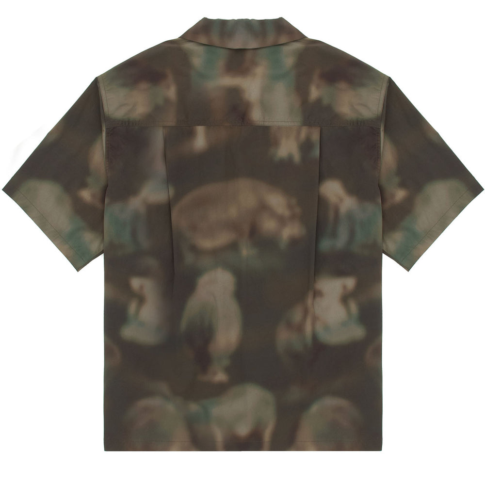 Wild Things S/S Camp Shirt Nature Mosaic Olive - Parasol Store