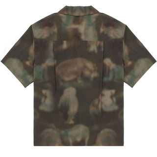 Wild Things S/S Camp Shirt Nature Mosaic Olive - Parasol Store