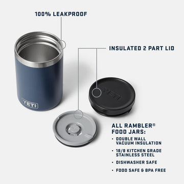 YETI 16oz Rambler Insulated Food Jar Black - Parasol Store