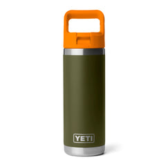 YETI 18 oz Bottle w/ Straw Olive / King Crab Orange