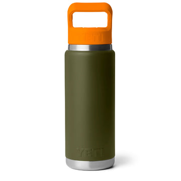 YETI 26 oz w/ Straw Bottle Olive / King Crab Orange