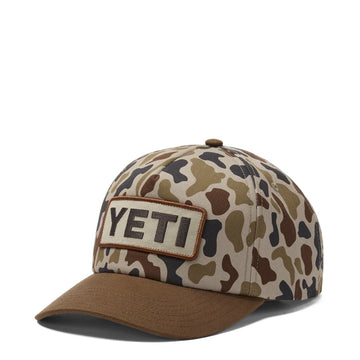 YETI Logo Camo Woven Flat Brim Snapback Camo - Parasol Store