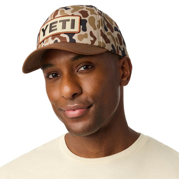 YETI Logo Camo Woven Flat Brim Snapback Camo - Parasol Store