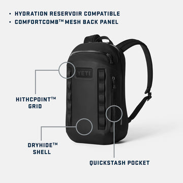 YETI Cayo 15L Backpack Black - Parasol Store