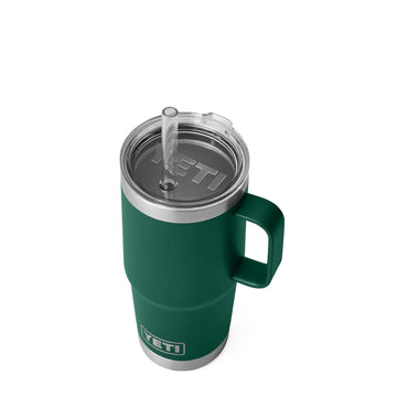 YETI Rambler 25oz Straw Mug Black Forest Green - Parasol Store