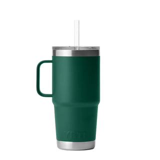 YETI Rambler 25oz Straw Mug Black Forest Green - Parasol Store
