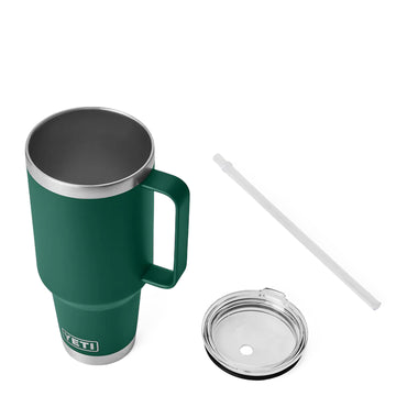 YETI Rambler 42oz Straw Mug Black Forest Green - Parasol Store