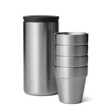 YETI Rambler Shot Glasses and Carrying Case Stainless Steel