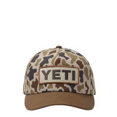 YETI Logo Camo Woven Flat Brim Snapback Camo - Parasol Store