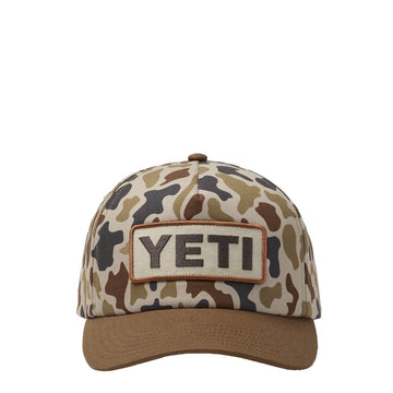 YETI Logo Camo Woven Flat Brim Snapback Camo - Parasol Store