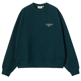 Carhartt WIP Womens Signature Sweat Duck Blue / White - Parasol Store