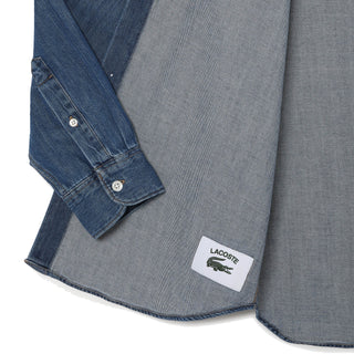 Lacoste Regular Fit Lightweight Denim Shirt Blue - Parasol Store